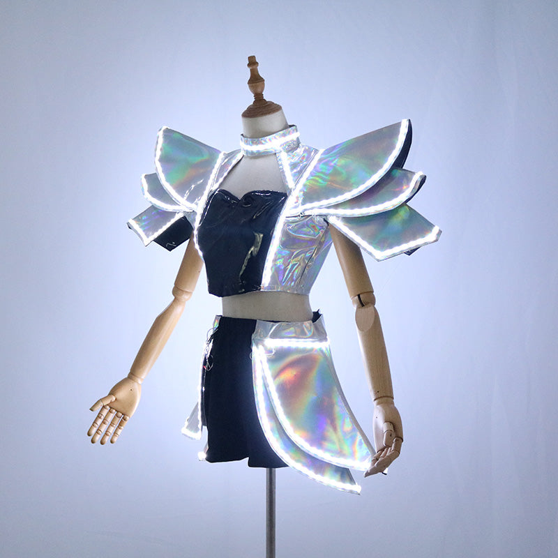 Robot LED Illuminated Women's Dance Dress