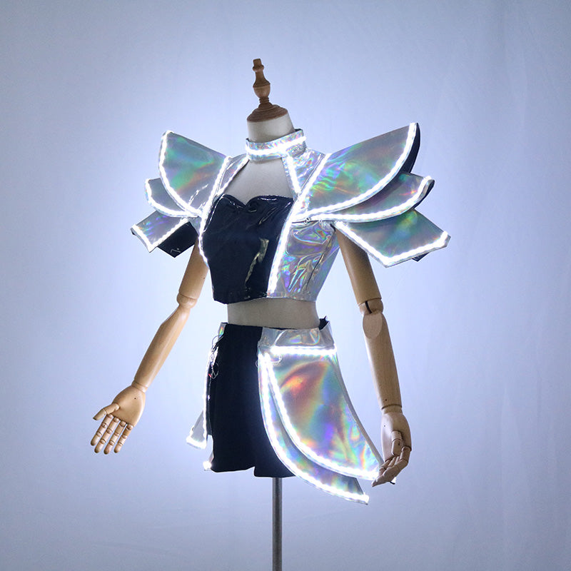 Robot LED Illuminated Women's Dance Dress