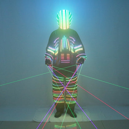 Science fiction LED color burst light clothing, bars and nightclubs, fluorescent helmets, laser gloves, LED props