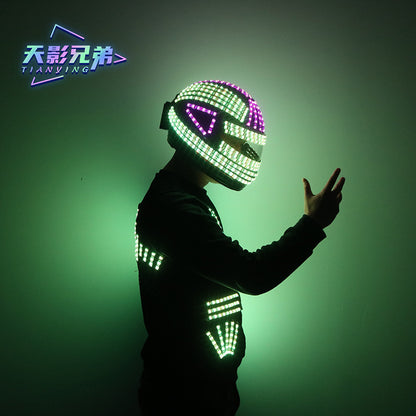 LED luminous clothing vest vest vest luminous explosive helmet performance props cycling helmet