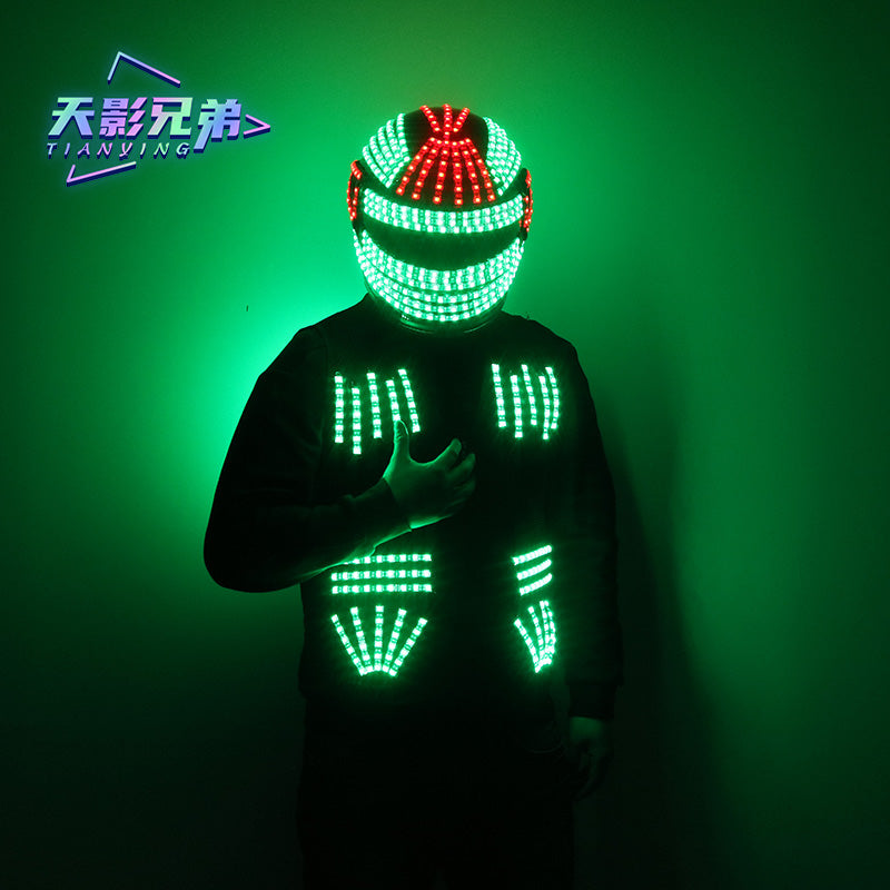 LED luminous clothing vest vest vest luminous explosive helmet performance props cycling helmet