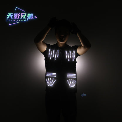 LED Luminous Vest Vest Nightclub Performance Light Clothing Party DJ Street Dance Mechanical Dance Song Dance, Props