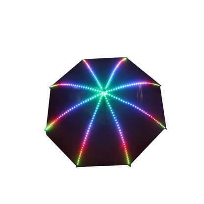 Colorful LED Glowing Umbrella Party Street Dance Glowing Show Dance Performance Props