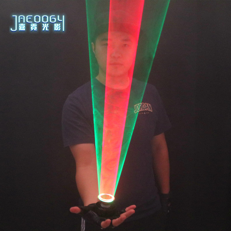 Rotating Red and Green Laser Gloves for Party Decoration, LED Gloves, Luminous Clothes, DJ Street Dance Props