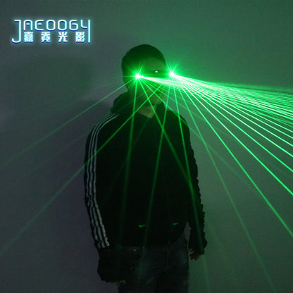 Laser party green and red laser glasses, DJ stage performance glowing mask, Halloween night dance fluorescent props