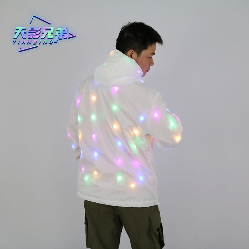 LED luminous clothing, explosive flashing jacket, party stage, dance, fluorescent performance clothing