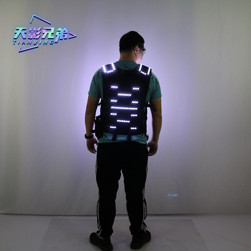 New Stage Luminous Vest LED Clothing Party Flash Glasses Night Show DJKTV Performance Fluorescent Clothing Props