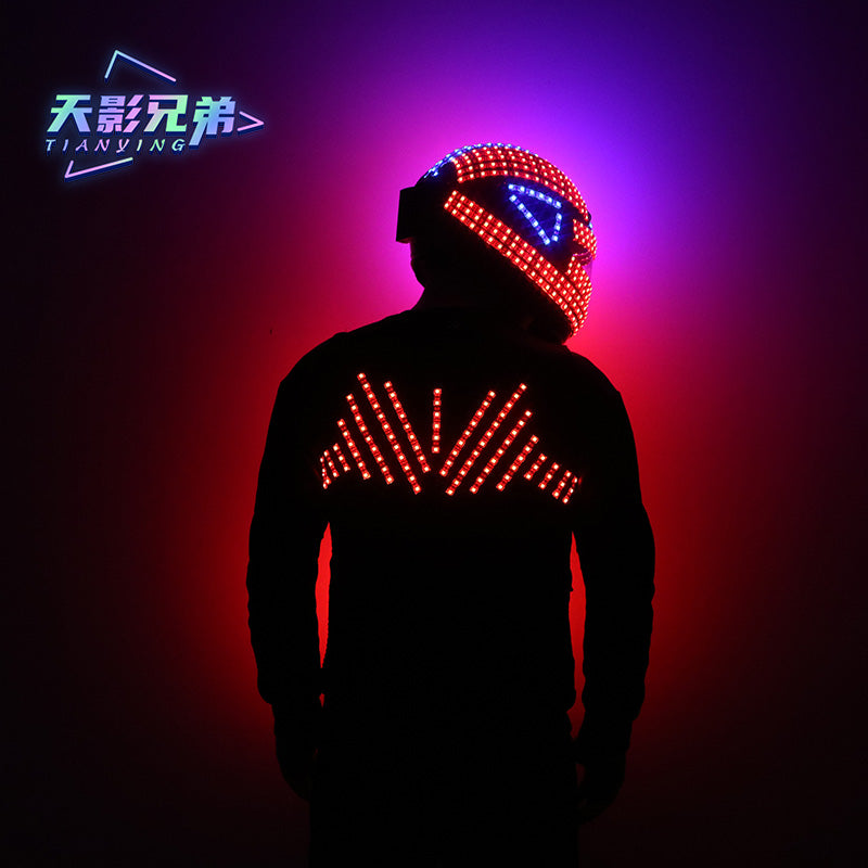 LED luminous clothing vest vest vest luminous explosive helmet performance props cycling helmet