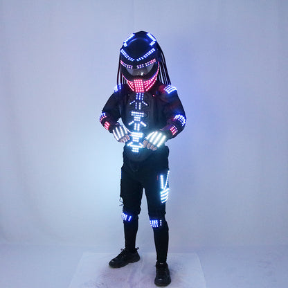 Alien War Iron Blood Warrior LED Luminous Clothing Fluorescent Clothing Electric Light Man Performance Dance Platform Clothing