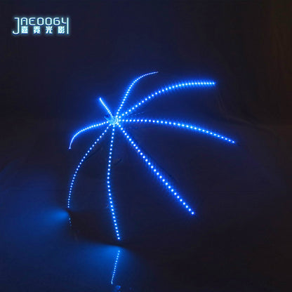 Colorful LED Glowing Umbrella Party Street Dance Glowing Show Dance Performance Props