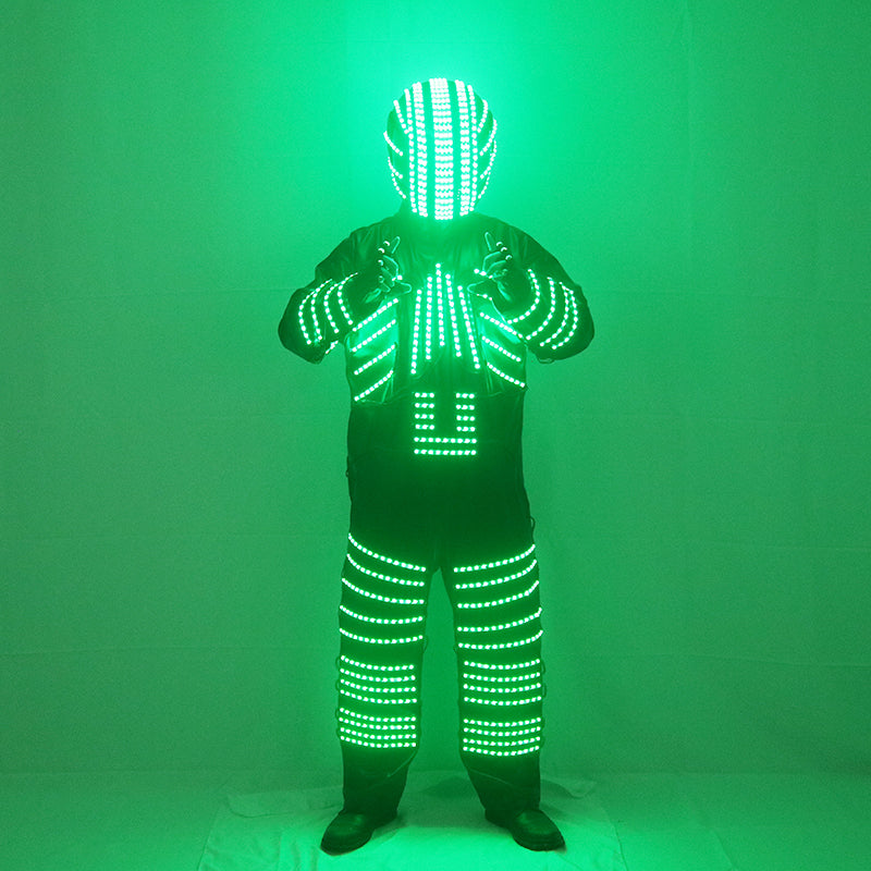 Science fiction LED color burst light clothing, bars and nightclubs, fluorescent helmets, laser gloves, LED props