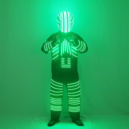 Science fiction LED color burst light clothing, bars and nightclubs, fluorescent helmets, laser gloves, LED props