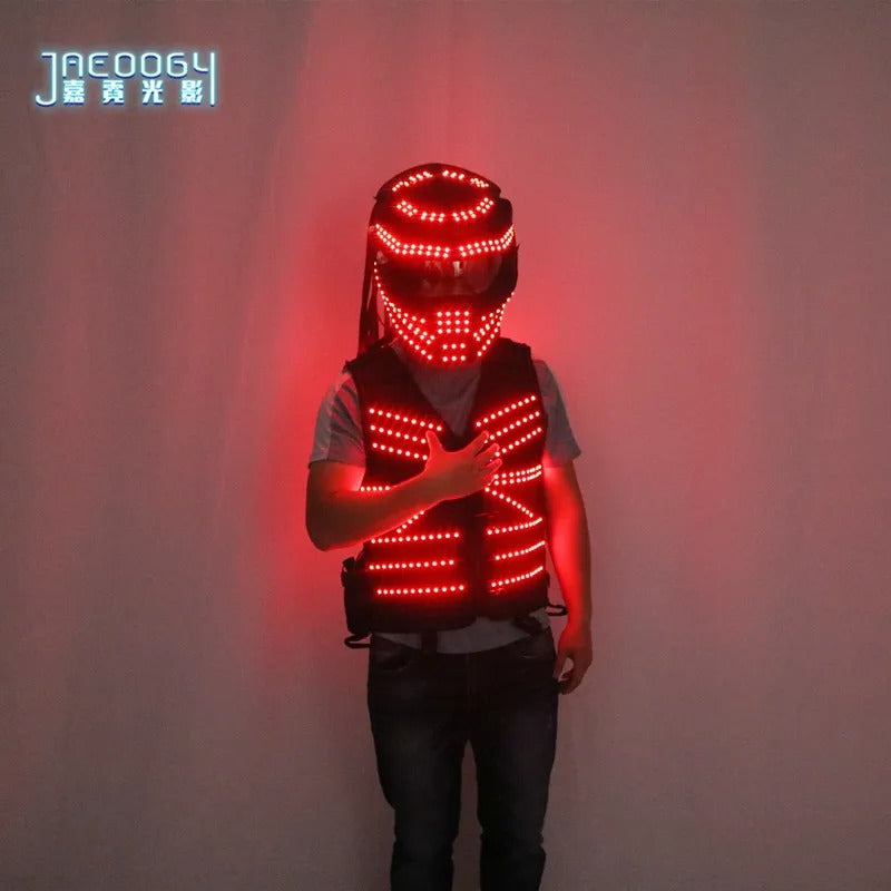 Alien Wars Iron Blood Warrior LED Luminous Clothing Stage Party Luminous Clothing Luminous Helmets