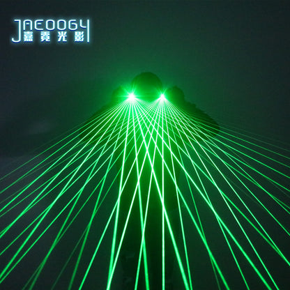 Laser party green and red laser glasses, DJ stage performance glowing mask, Halloween night dance fluorescent props