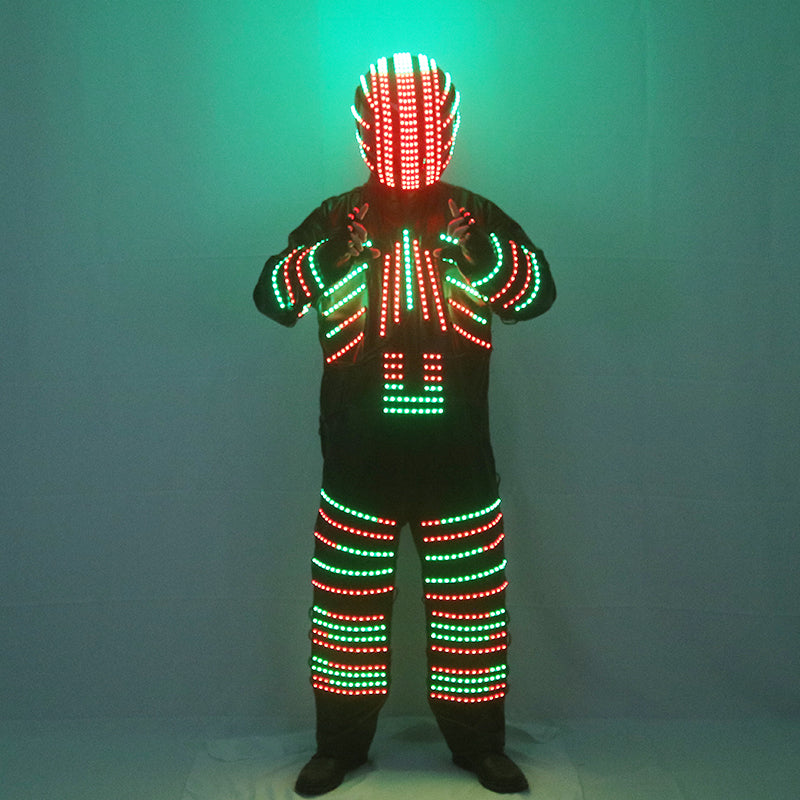 Science fiction LED color burst light clothing, bars and nightclubs, fluorescent helmets, laser gloves, LED props