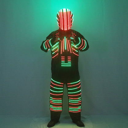 Science fiction LED color burst light clothing, bars and nightclubs, fluorescent helmets, laser gloves, LED props