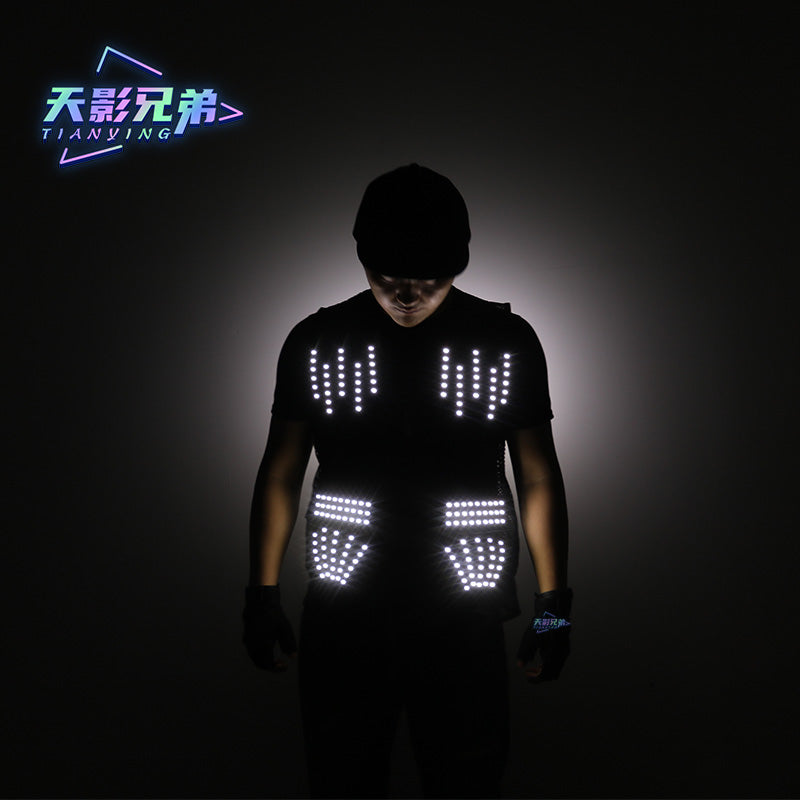 LED Luminous Vest Vest Nightclub Performance Light Clothing Party DJ Street Dance Mechanical Dance Song Dance, Props