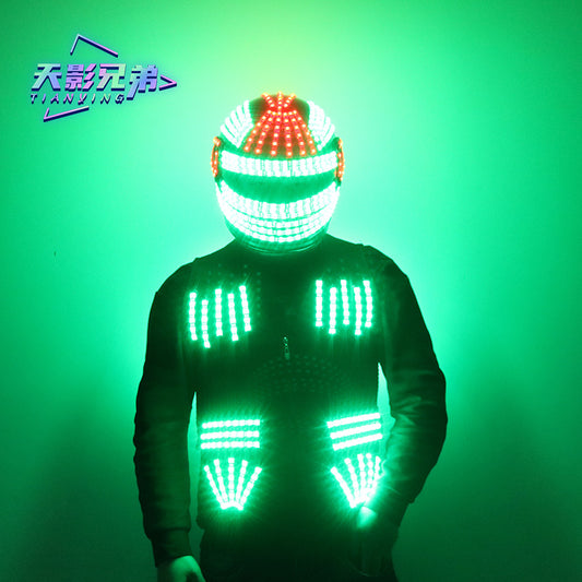 LED luminous clothing vest vest vest luminous explosive helmet performance props cycling helmet