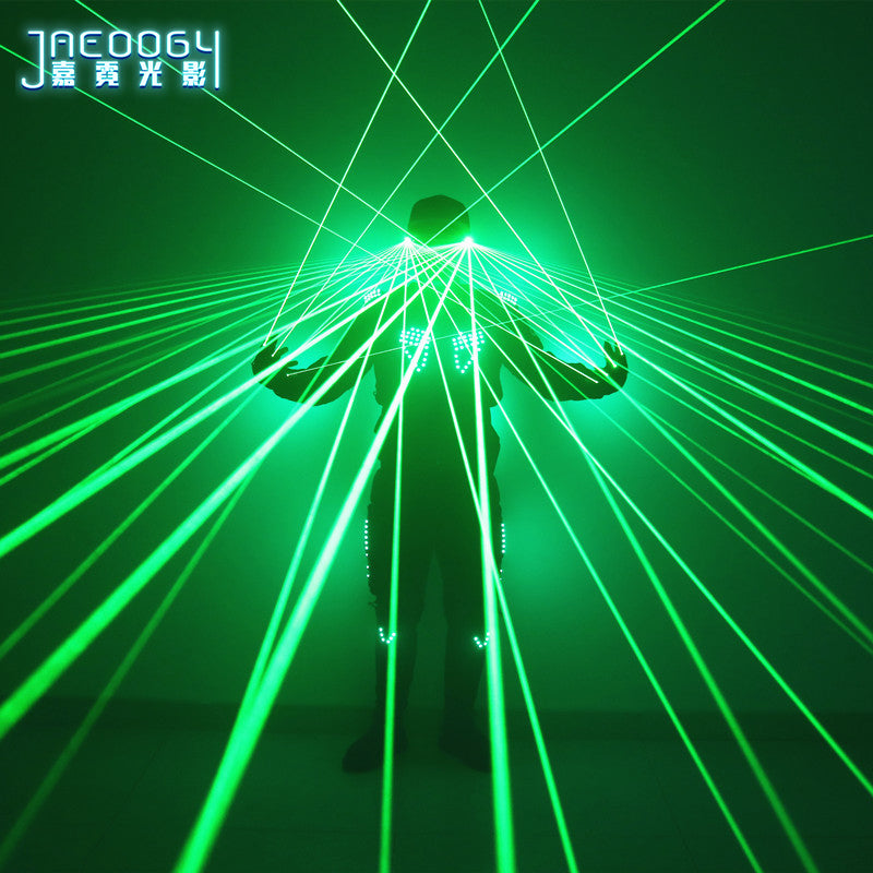 Colorful LED Robot Light Up Suit, DJ Costume, Bar Show, Green Laser Costume, Laser Jacket, Performance Costume