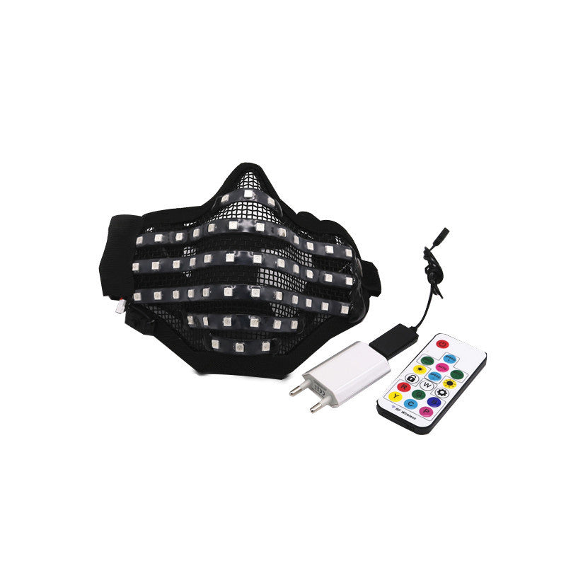 LED Colorful Luminous Mask, Halloween, Christmas Party, Bar, Street Dance, Mechanical Dance Props