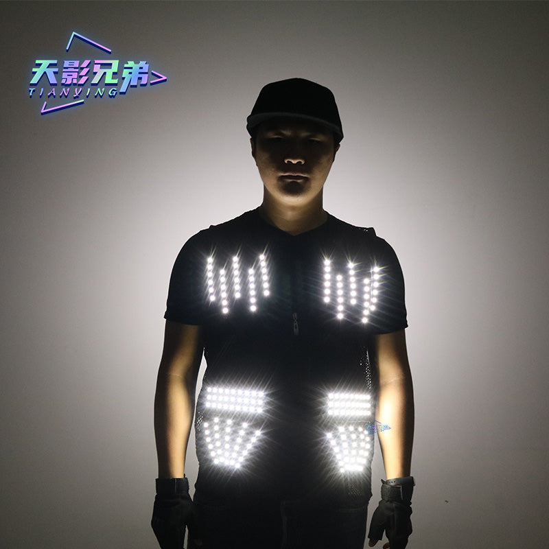 LED Luminous Vest Vest Nightclub Performance Light Clothing Party DJ Street Dance Mechanical Dance Song Dance, Props