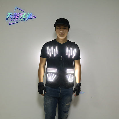 LED Luminous Vest Vest Nightclub Performance Light Clothing Party DJ Street Dance Mechanical Dance Song Dance, Props