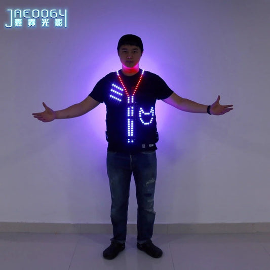 Stage luminous vest, bright light, concert singer, LED, suitable for evening teams, fluorescent performance