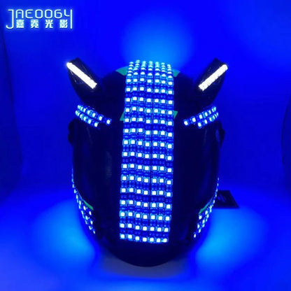 Sparkling Marquee luminous helmet, luminous LED helmet, luminous, robot, suit accessories, fashionable