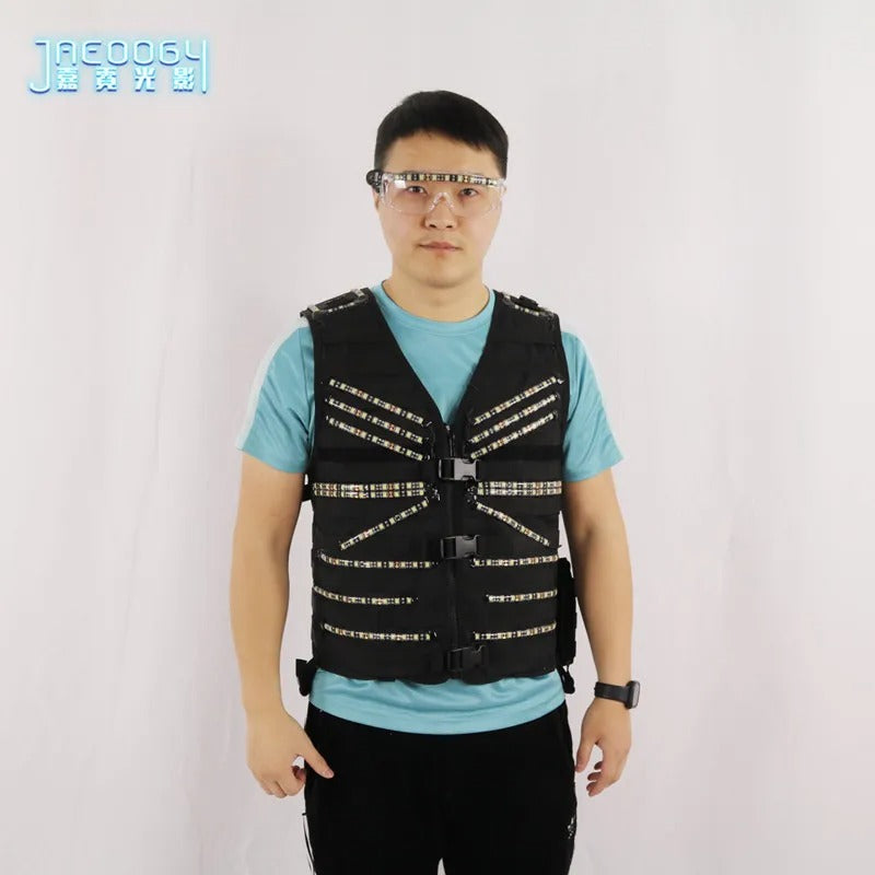 New Stage Luminous Vest LED Clothing Party Flash Glasses Night Show DJKTV Performance Fluorescent Clothing Props