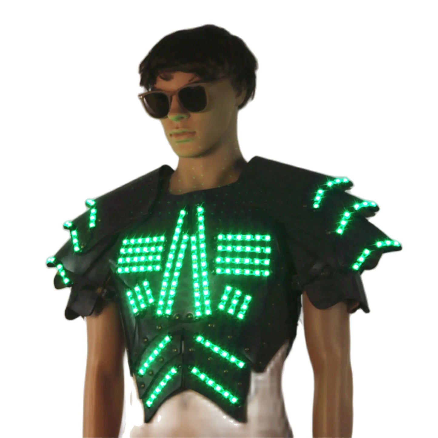 Cosplay Anime Stage Performance Vest Tron Dance Wear Rave Outfits Party Light Up Luminous LED Armor Costume