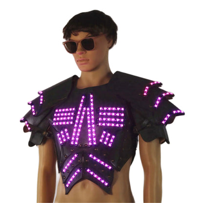 Cosplay Anime Stage Performance Vest Tron Dance Wear Rave Outfits Party Light Up Luminous LED Armor Costume