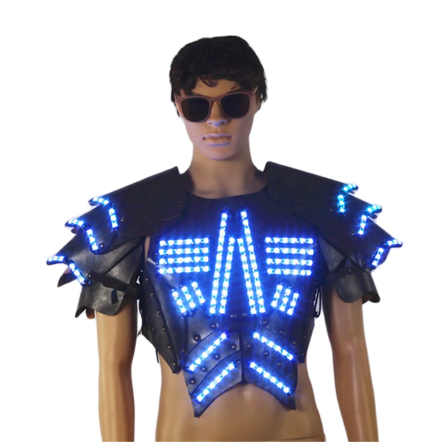 Cosplay Anime Stage Performance Vest Tron Dance Wear Rave Outfits Party Light Up Luminous LED Armor Costume