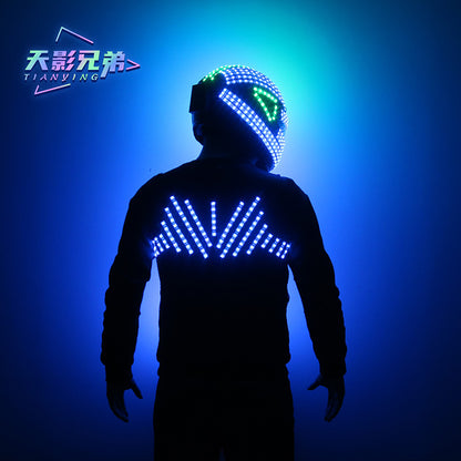 LED luminous clothing vest vest vest luminous explosive helmet performance props cycling helmet