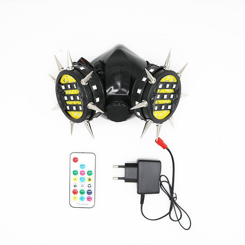 New LED Multi Color Strobe Mask Rivet Cyberpunk Night DJ, Party Lighting, Costume Props, Halloween, Christmas Show, New