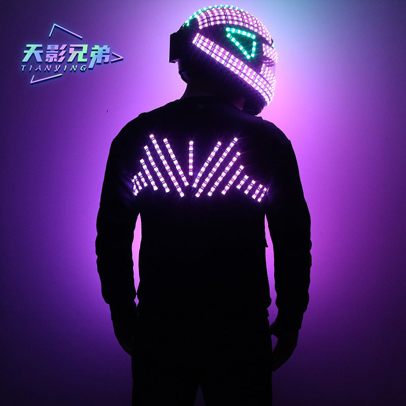 LED luminous clothing vest vest vest luminous explosive helmet performance props cycling helmet