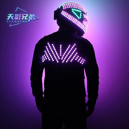 LED luminous clothing vest vest vest luminous explosive helmet performance props cycling helmet