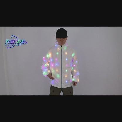 LED luminous clothing, explosive flashing jacket, party stage, dance, fluorescent performance clothing